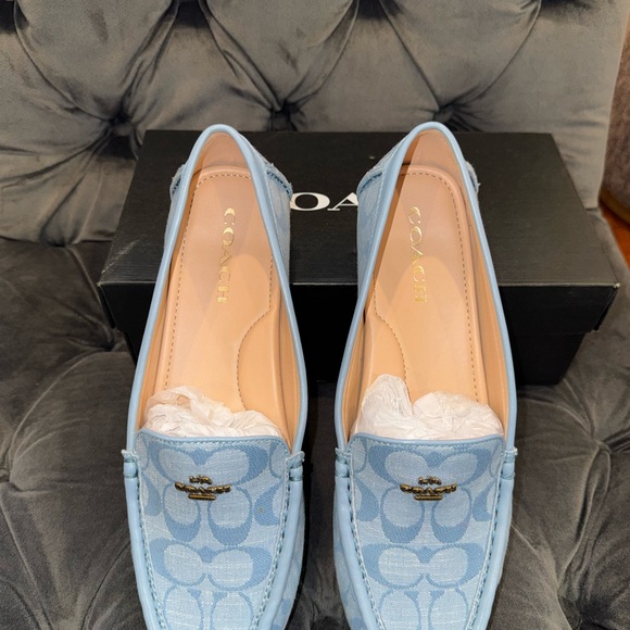 Coach Women's Light Blue Signature Loafers - Picture 2 of 3